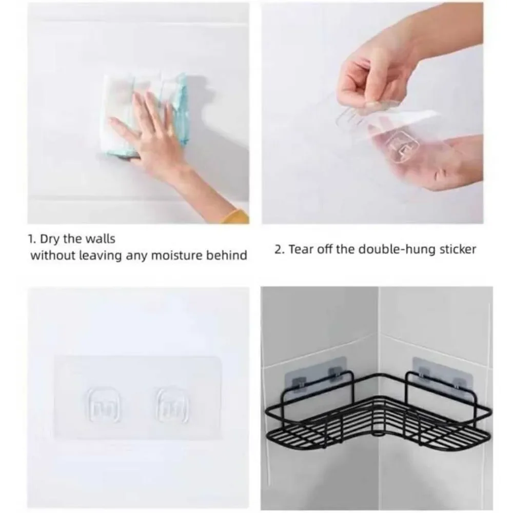 1pc Bathroom Shelf, Shower Caddy Rack, Bathroom Kitchen No Punching Storage Rack